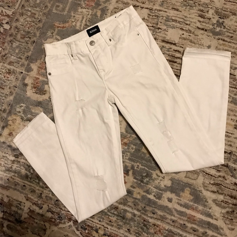 Girls White Hudson Seaside Ankle Skinny Pant Sz 14